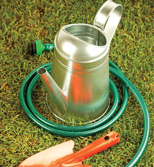 Gardening equipment on green grass