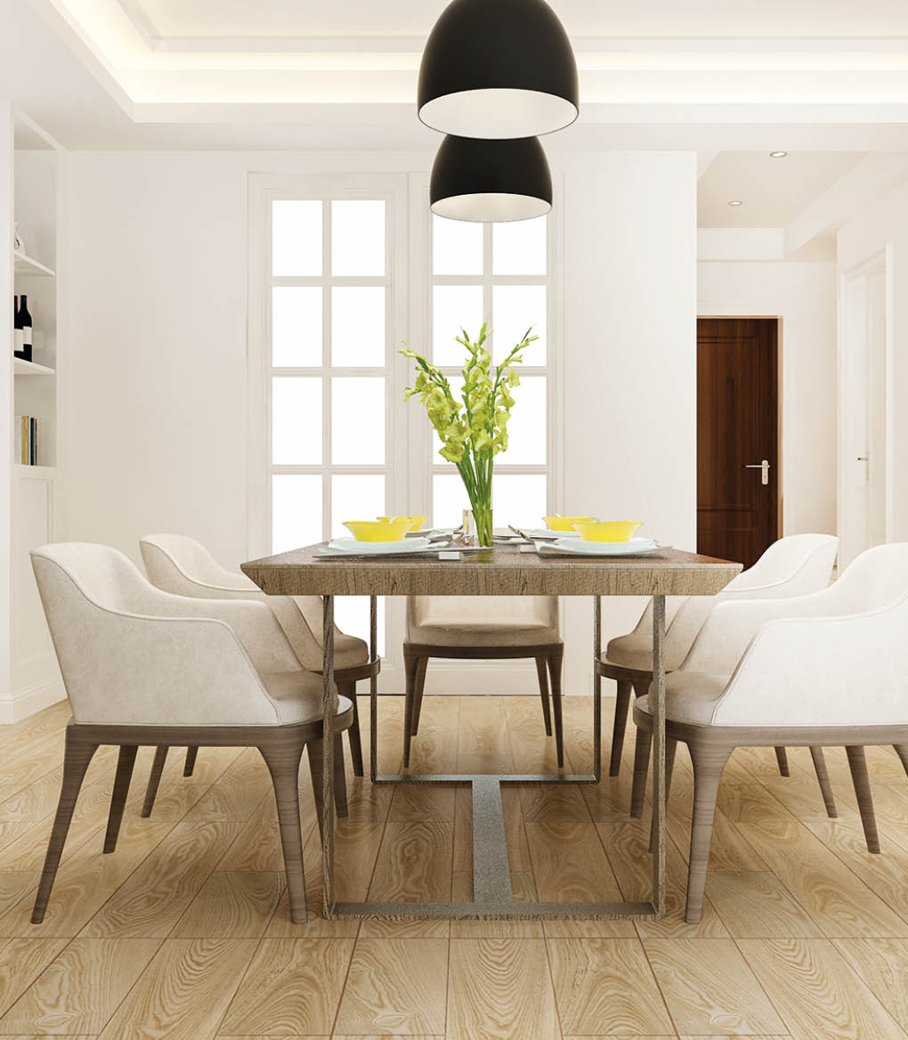 3d rendering modern dining set in modern luxury dining room