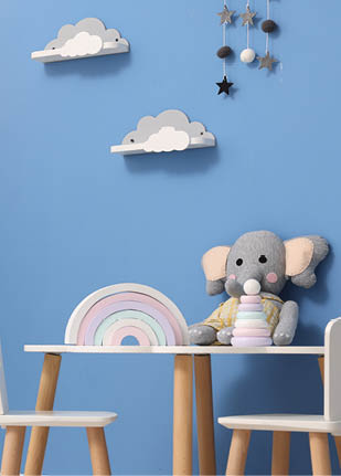Child's room with stylish furniture and toys. Interior design