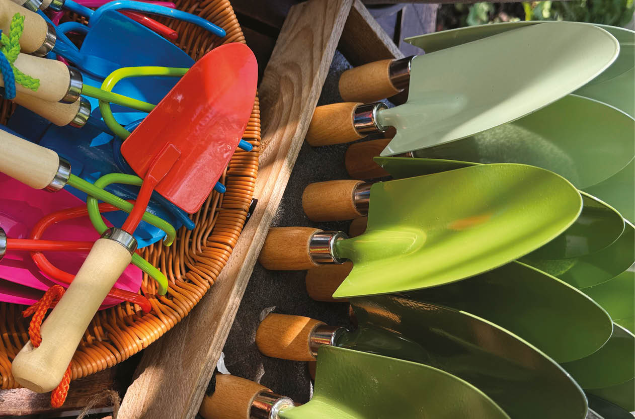 Garden tools.Small garden trowel, designed for planting flowers and working with soil.